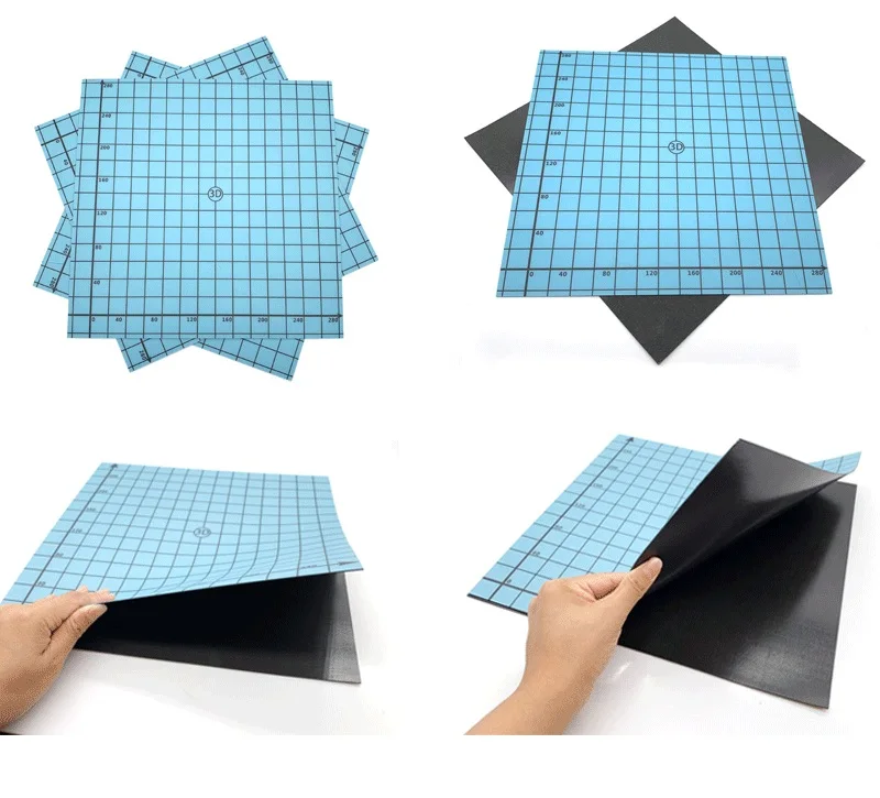 3D-принтер с координатной печатью, CR-10S, магнит, CR-10, магнитная 3D-печать, кровать, сборка поверхности, пластина с подогревом, части кровати, 310x310 мм, 2 шт./лот