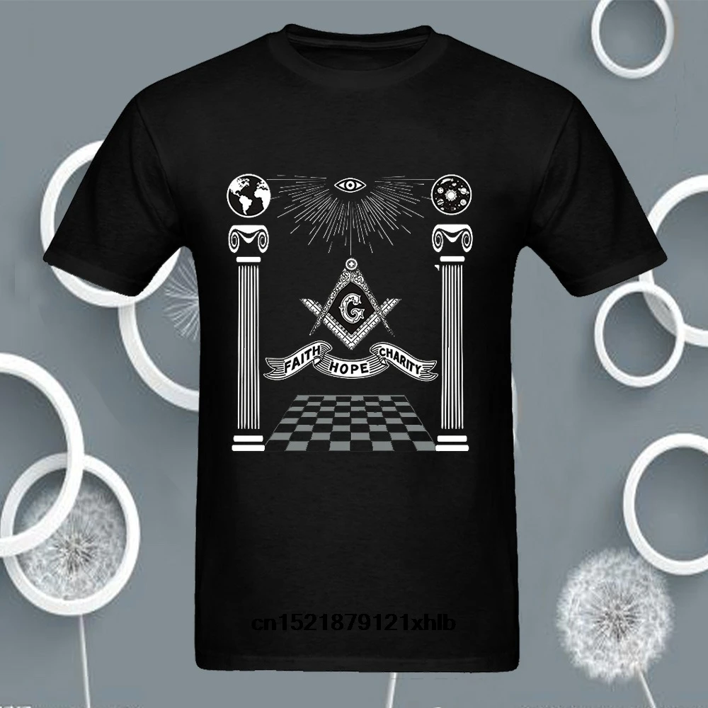 Мужская футболка The Masonic Store Freemason Faith Hope Charity забавная новинка wo Men|Мужские