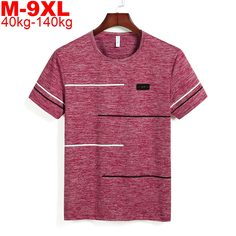 Мужская футболка 140 кг размера плюс 9xl 8xl 7xl 6xl 5xl уличная большого летние футболки с