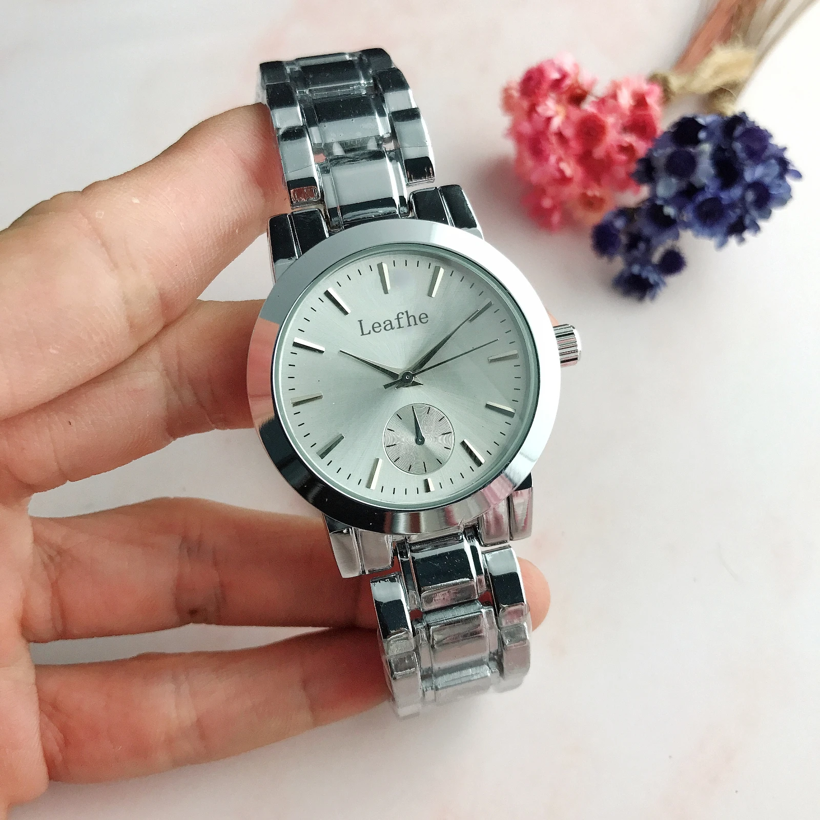 

Fashion simple ladies watches Silver gold stainless steel strap butterfly buckle quartz watch montre femme reloj mujer