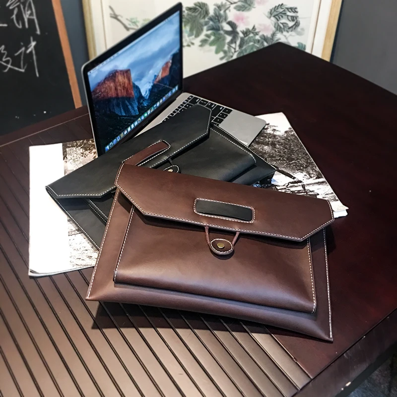

NEW 2021 Men Leather Handbag Retro Clutch bag Male Leisure Street Envelope Purse Bag Free Shipping