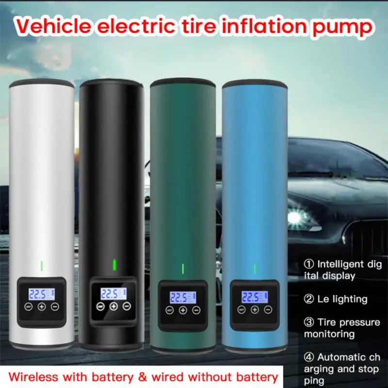 

2021 Bicycle Pump Digital Car Tyre Pump Rechargeable Air Pump Tire Inflator MTB Bike Accessories Cordless Portable Compressor