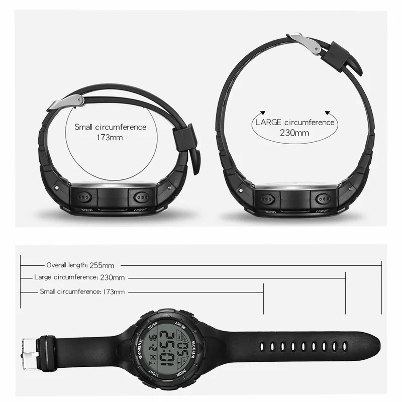 

Waterproof Sport Watch For Men Luminous Digital Wristwatch Fashion Men Electronic Watches Chronograph Alarm Male Clock