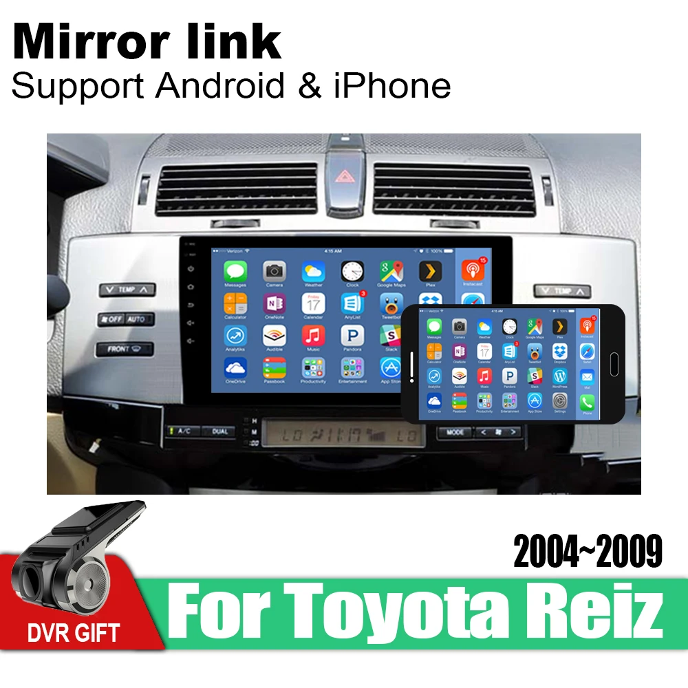 2din Android для Toyota Reiz 2004 2005 2006 2007 2008 2009 Автомобильная Автомагнитола GPS-навигация
