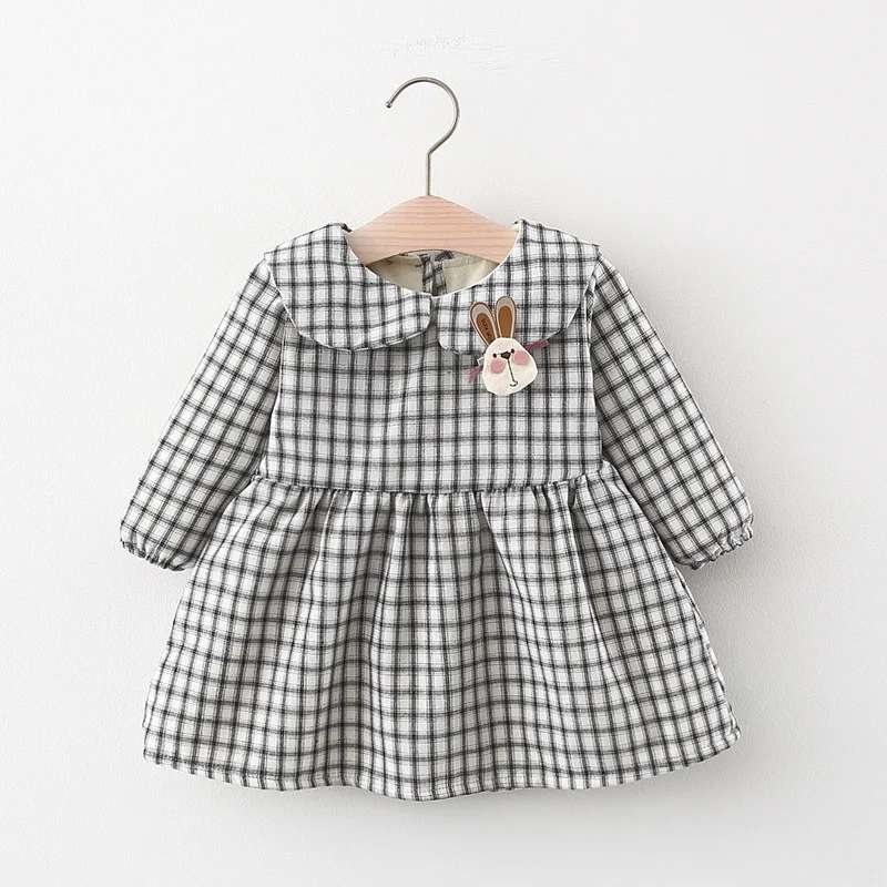 

Infant Baby Plaid Dresses New Fashion Spring Autumn Toddler Girls Long Sleeve Princess Party Costumes Newborn Cartoon Clothes