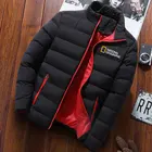 Зимняя мужская куртка, новинка 2021, утепленная куртка National Geographic, мужская бейсбольная куртка, ветровка на молнии