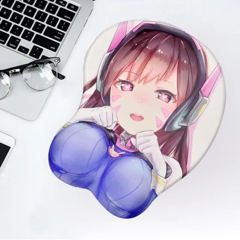 OW DVA Song Hana D. VA сексуальный мягкий гелевый 3D игровой коврик для мыши эргономичный с