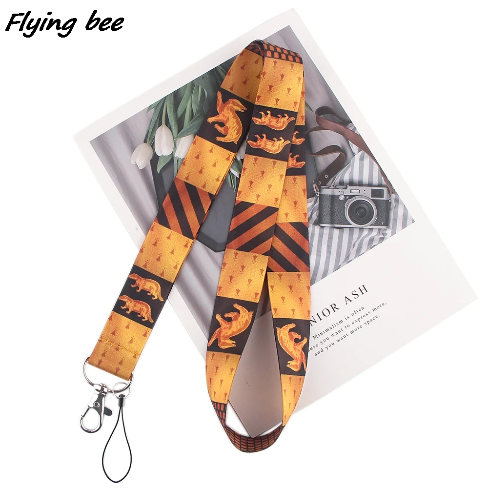 

Flyingbee Movie Wizard Student Hufflepuff Badger Creative Badge ID Lanyards Phone Rope Key Lanyard Neck Straps Accessories X1239