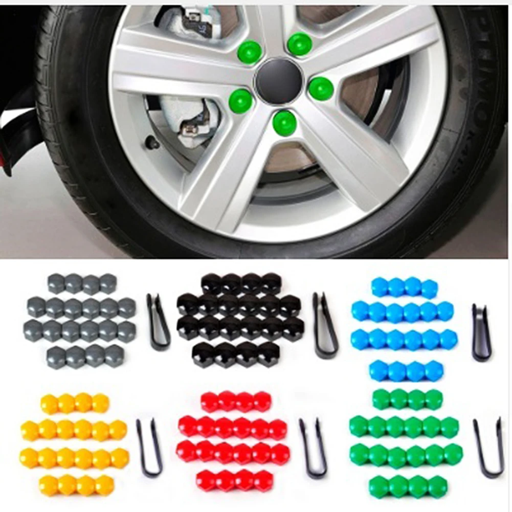 

20pcs17mm Wheel Nut Bolt Head Cover Cap Head Cover Cap Wheel Nut Bolt Head Cover Cap Tire Wheel Screw Bolts Car Parts Rims Silve
