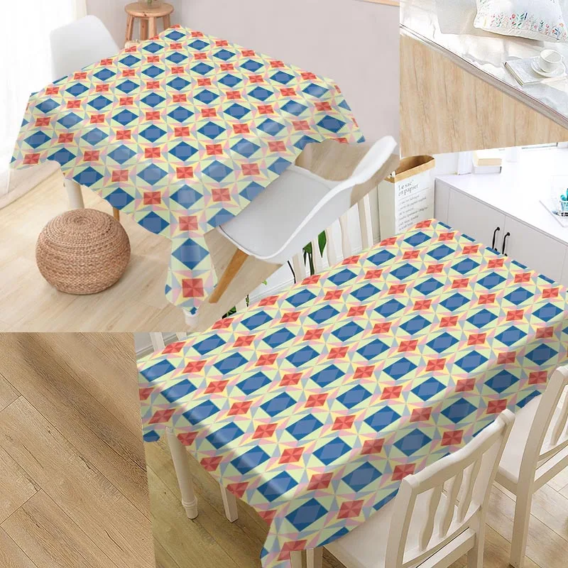 

Seamless Pattern Custom Table Cloth Oxford Fabric Rectangular Waterproof Oilproof Table Cover Family Party Tablecloth