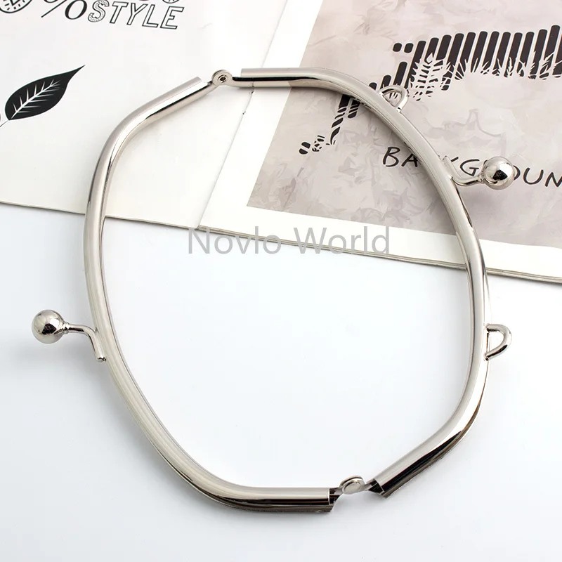 Nolvo World 4-10 pieces 21*7.5cm Aluminum Handle Silver handles for bags purse handles