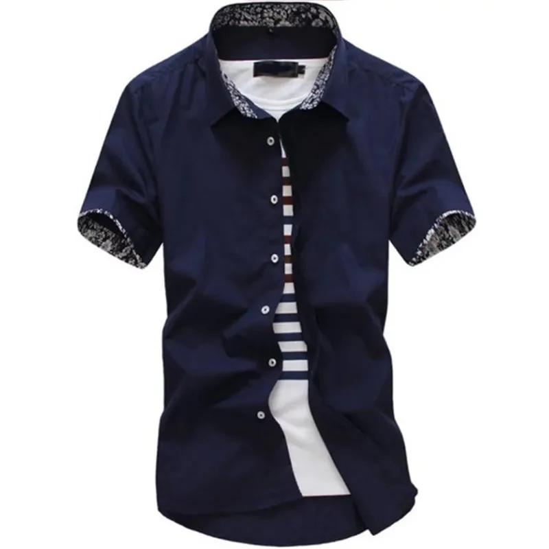 

Solid Color Shirt Men's Shirt 2021 New Summer Style Men's Shirt Checked Shirt Men's Short Sleeved Shirt Men's Shirt