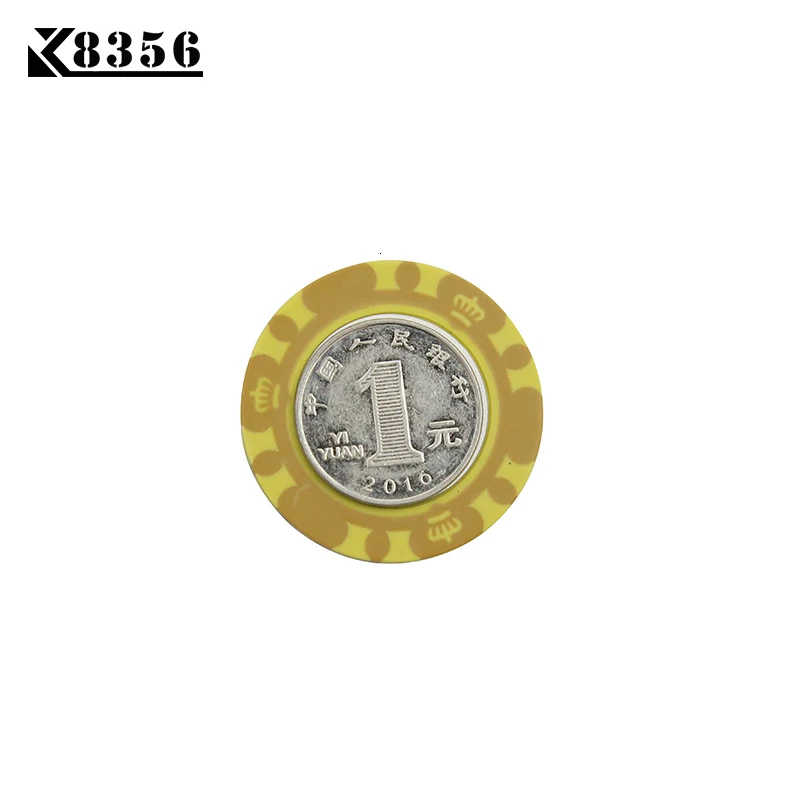 K8356 25 шт./лот 14 г двухцветная киноглина Crown Техасский Холдем чип для покера