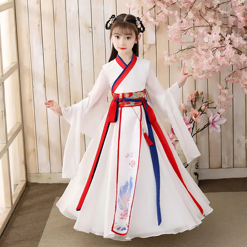 Традиционный костюм ханьфу для девочек в Восточном китайском стиле традиционное