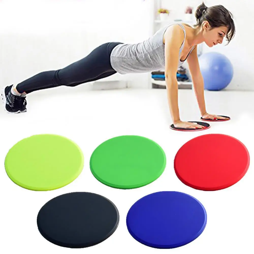 

1 Pair Yoga Exercise Sliding Discs Slider with Resistance Ring Elastic Band