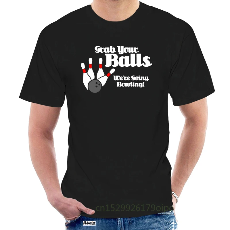 Bowlinger шарики s футболка для мужчин Изделие из хлопка с короткими рукавами в стиле