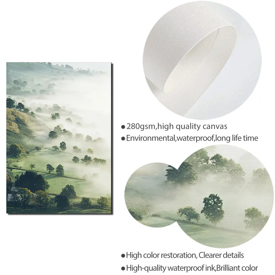 Постер на стену в скандинавском стиле Настенная картина с изображением леса