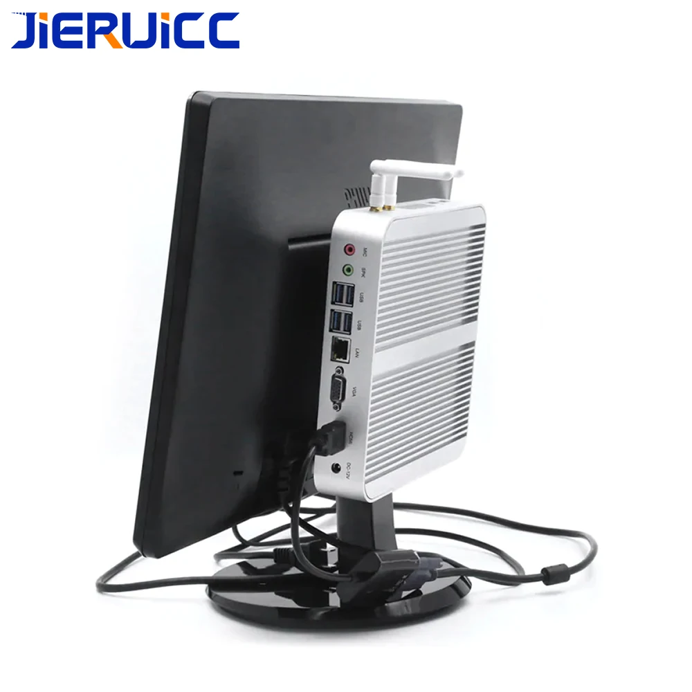 Core i3 6157U fanless windows 10 64bit mini pc with 4*usb3.0 hdmi+vga dual display intel HD graphic 4K support 3D games for HTPC |