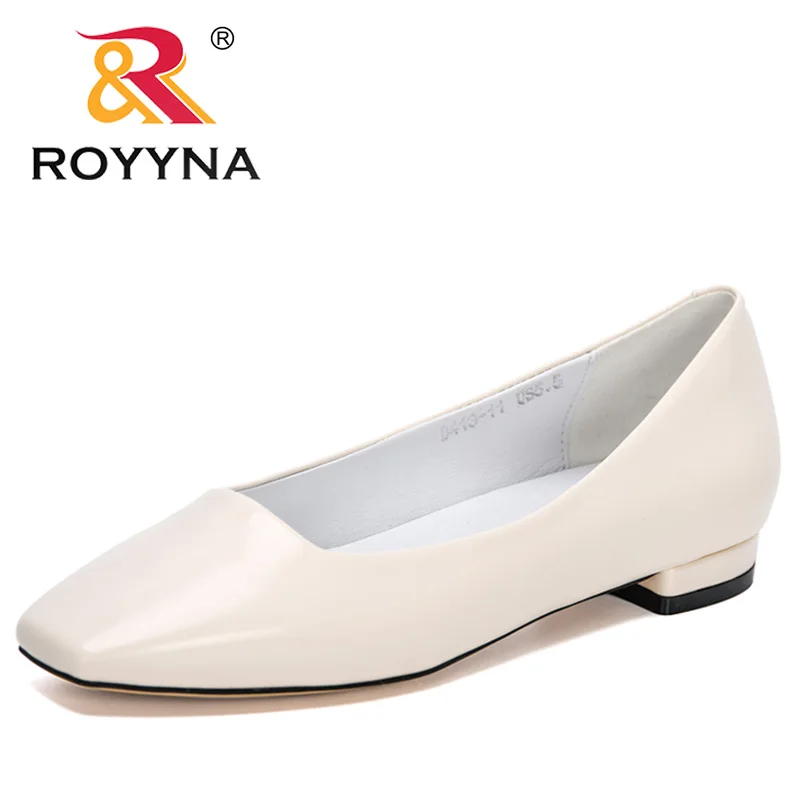 ROYYNA 2021 новые дизайнерские модные повседневные женские туфли на плоской подошве