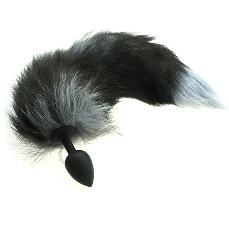 4-Цвет силиконовая Анальная пробка лисий хвост G Стимулятор гривастый для