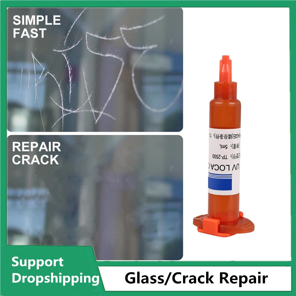 

UV Glue Optical Clear Glue Window Repair Tool for Repair Long Crack Glass Broken Crack Qucikly Restore Window or Screen