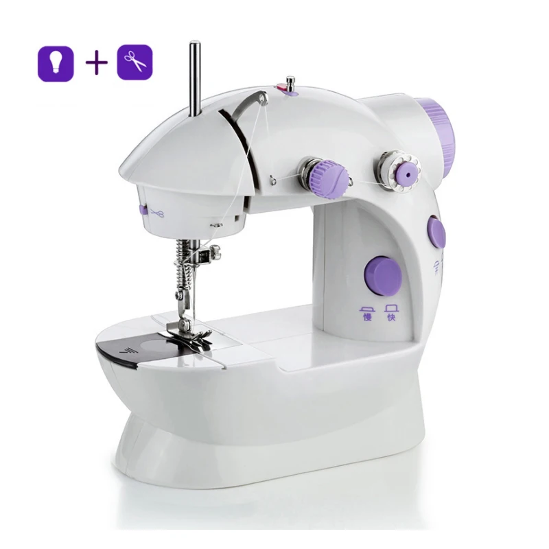 Электрическая швейная мини машинка для прогулок 202 дома ручная шитья регулировка