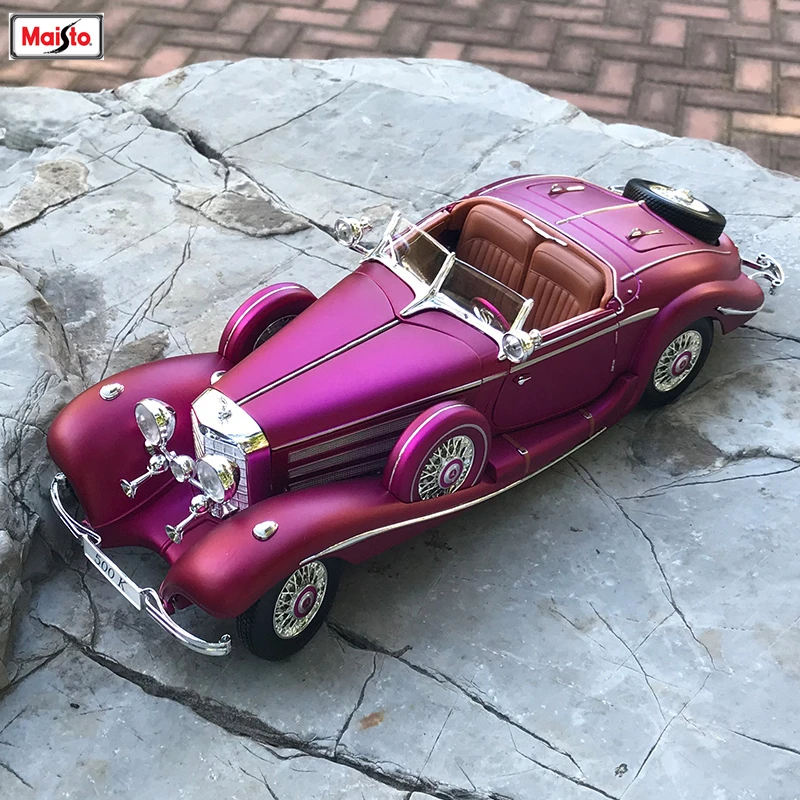 Maisto 1:18 1936 Mercedes 500k автомобильный брелок для автомобильных ключей имитационная