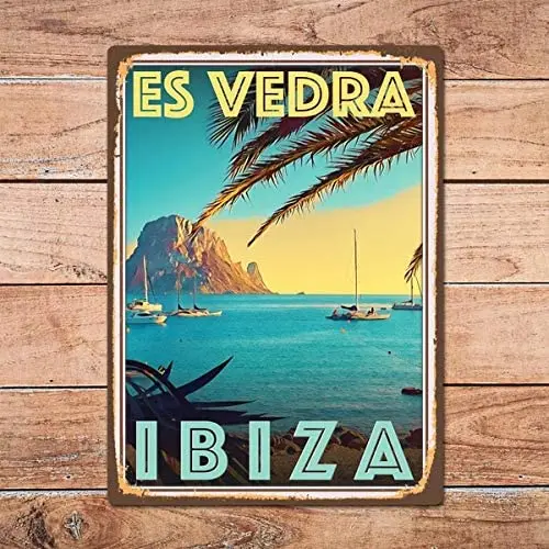 

Металлический знак Ibiza Испания, Эсбера, металлический жестяной знак, металлический знак, домашняя комната, Настенный декор, Ретро стиль, Пос...