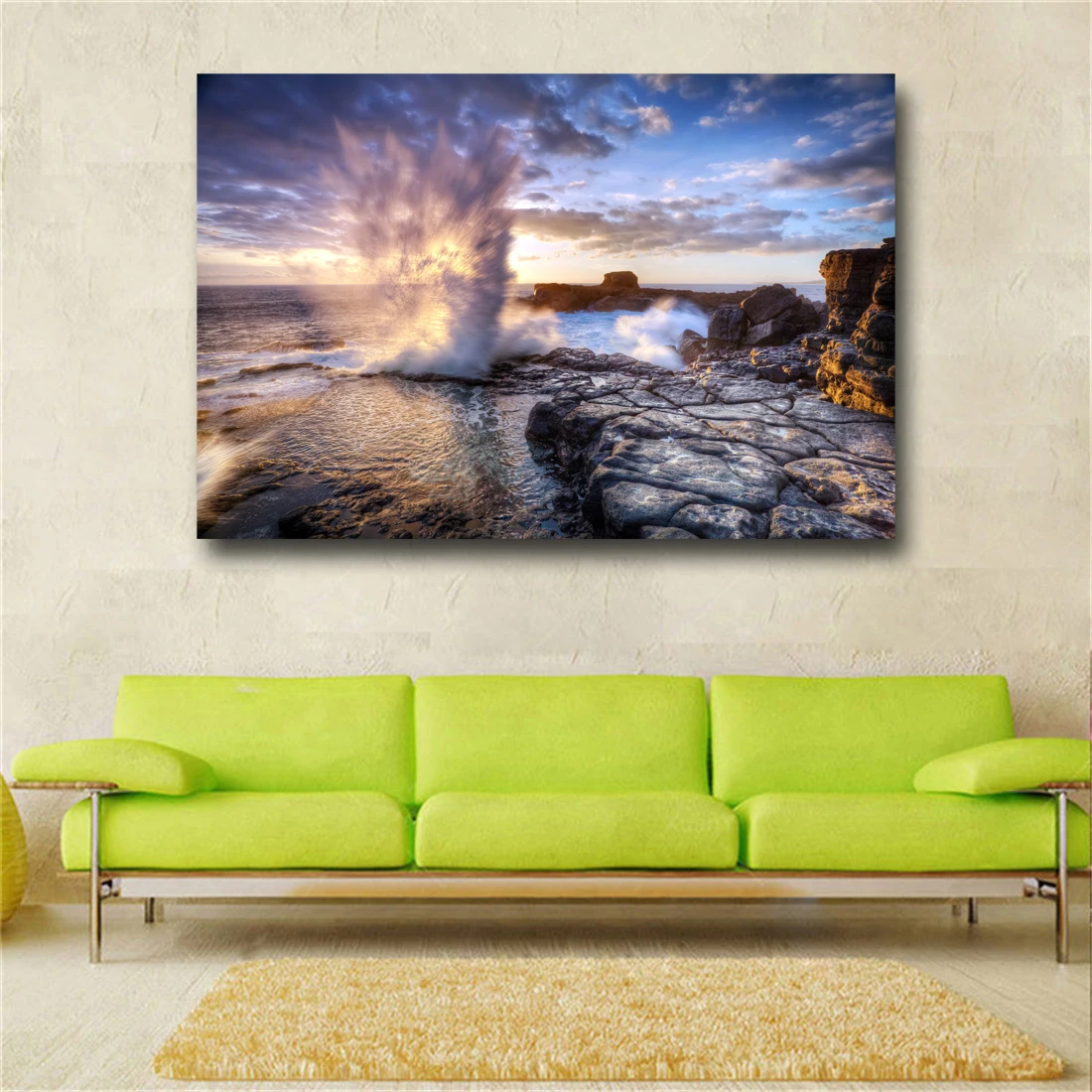 Большой размер Холст плакат Художественная печать абстрактная морская волна