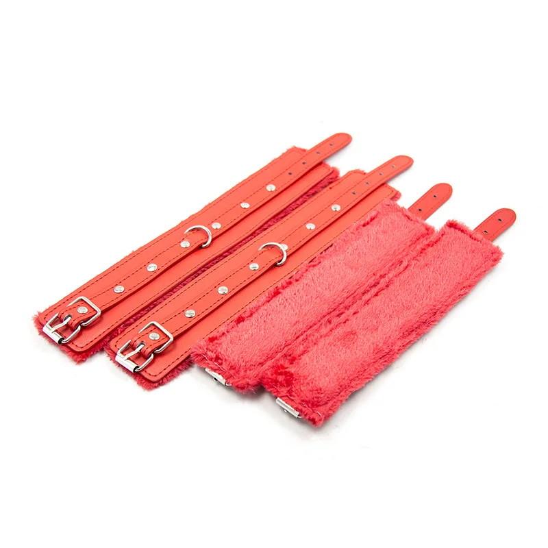 БДСМ Связывание веревка плюшевые наручники лодыжки манжеты удерживающие крест