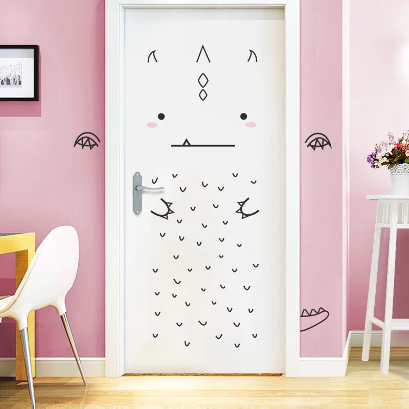 

Dinosaur Door Decal Wall Stickers for Kids Girl Dinosaur Door Wall Sticker Baby Bedroom Door or Wardrobe Cute Deco