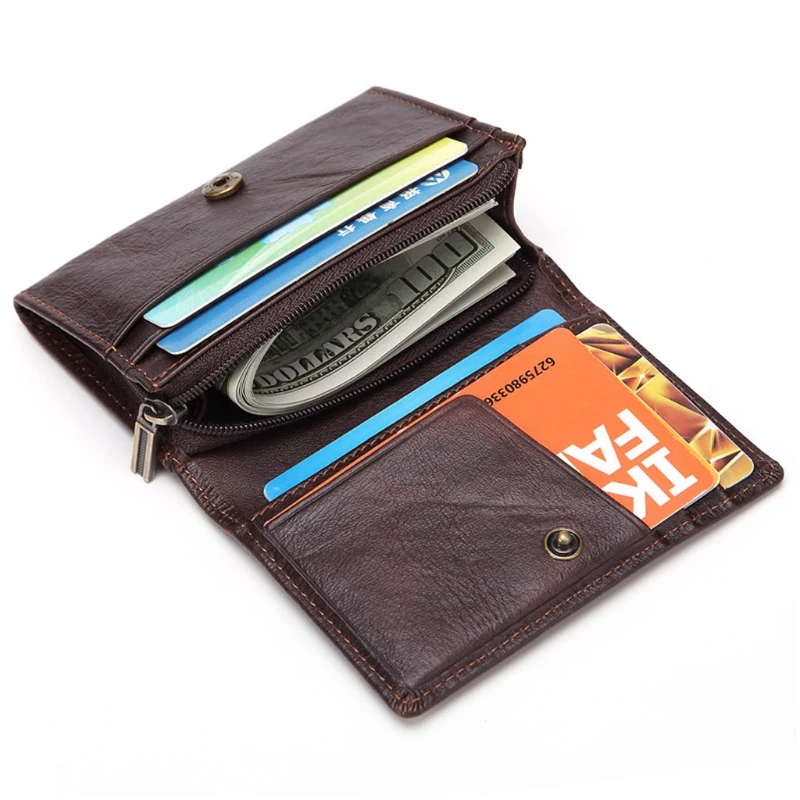 

Credit Card Leather Bifold Wallet Mini Coin Purse Cash Pocket Organizer Holder A69C