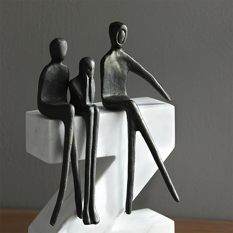 Скандинавская абстрактная Статуэтка-сидение украшение для дома креативное