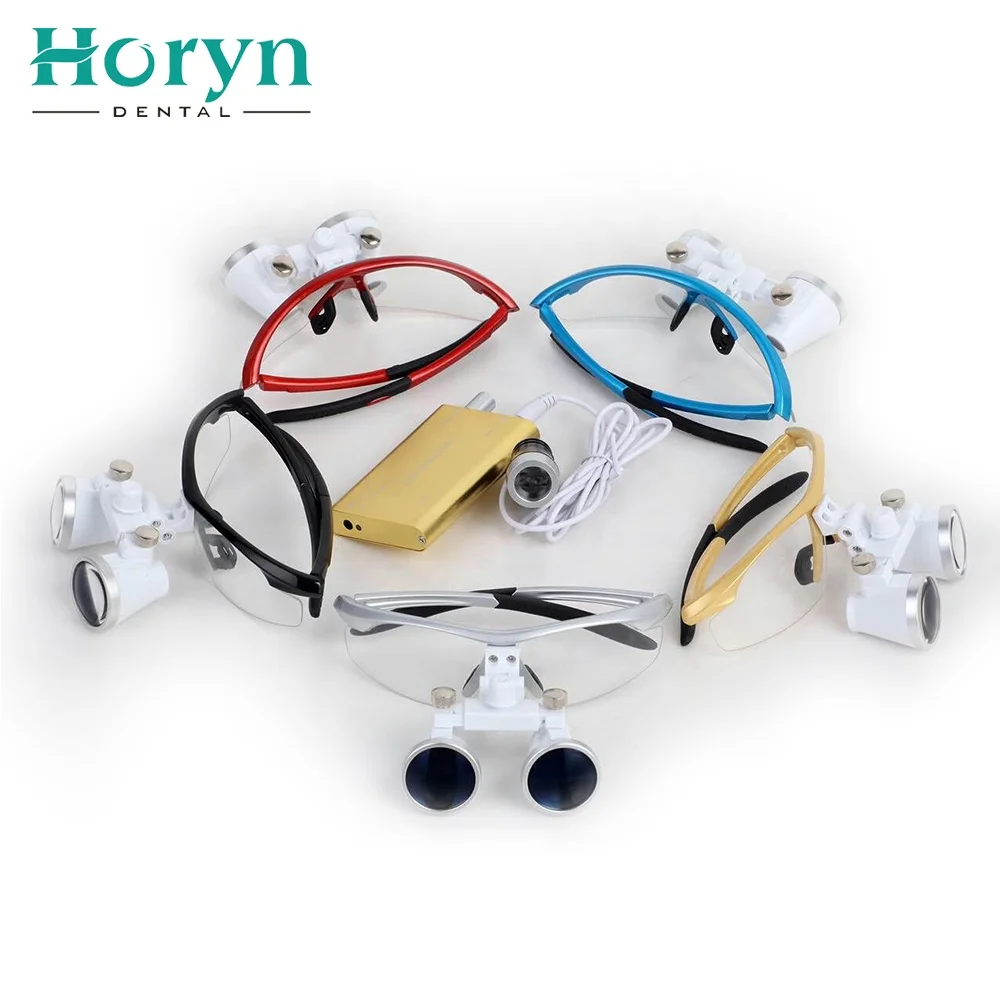

Metal Box Package Dental Eye Loupe Portable Surgical Loupes with LED