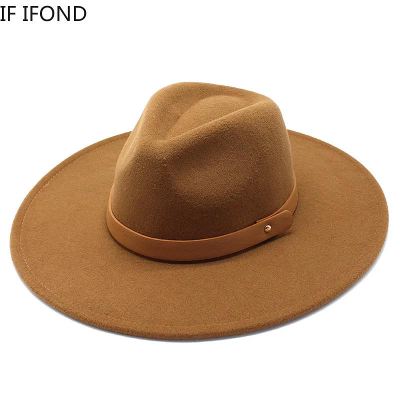 Шерстяная шляпа Fedora с широкими полями зимняя Дамская Шляпа Дерби для свадьбы