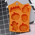 3D форма для торта, Хэллоуин, тыква, призрак, лягушка, ведьма, силиконовая помадка, конфеты, шоколад, украшение сделай сам, инструмент для выпечки, Рождественская форма