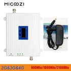 Трехдиапазонный усилитель сигнала Migoozi, 2g, 3g, 4g, 900 МГц, 1800 МГц, 2100 МГц, мобильный телефон LTE, GSM, WCDMA, DCS