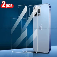 2pcs full cover back tempered glass for iphone 13 12 mini 11 pro max protective glass for iphone xr x xs max 13 7 8 6 rear glass