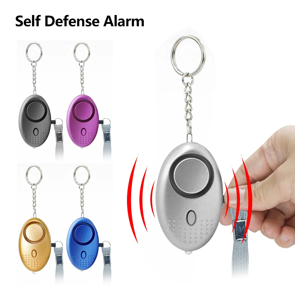 Mini Self Defense Alarm Security Protection Alert LED Light Scream Emergency Alarm Keychain Personal Safety For Women Kids Girls