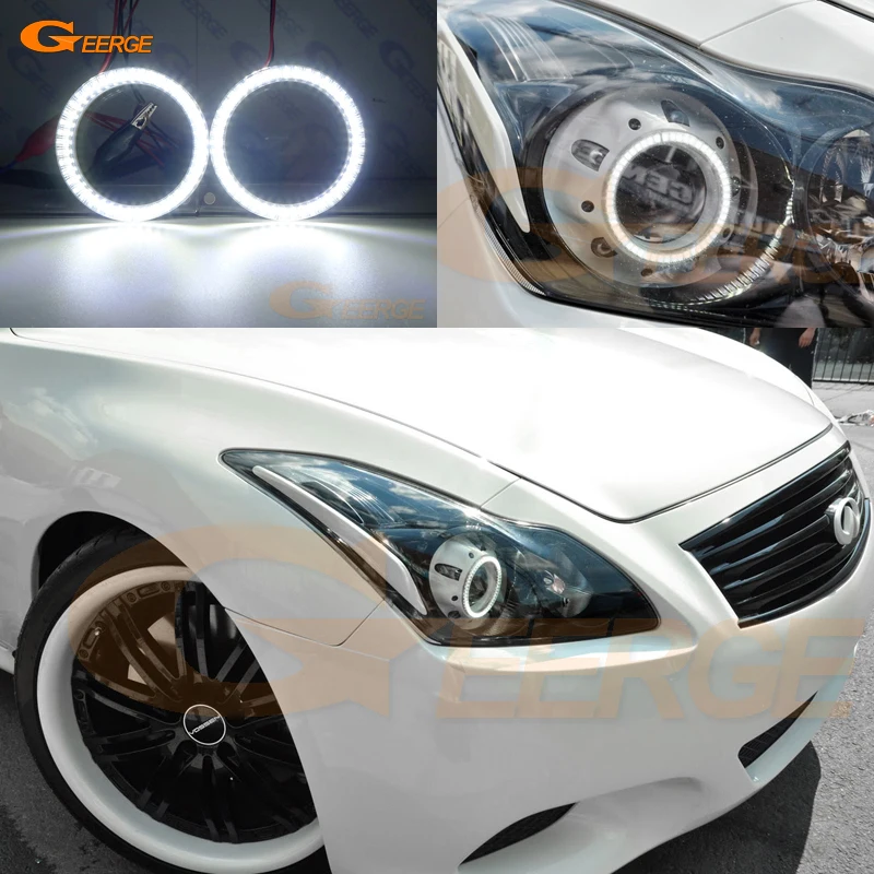 Для INFINITI G37 Q60 COUPE Convertible 08 09 10 11 12 13 14 15 Ультра яркий SMD светодиодный ангельские