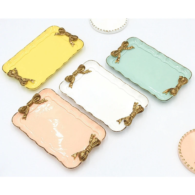 Европейский ретро лоток для хранения бантов украшение из смолы ювелирный