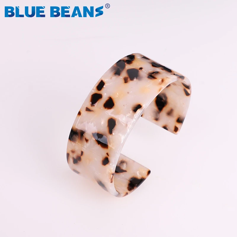 2019 богемный Ацетатный акриловый браслет леопардовый Черный полимер Простой