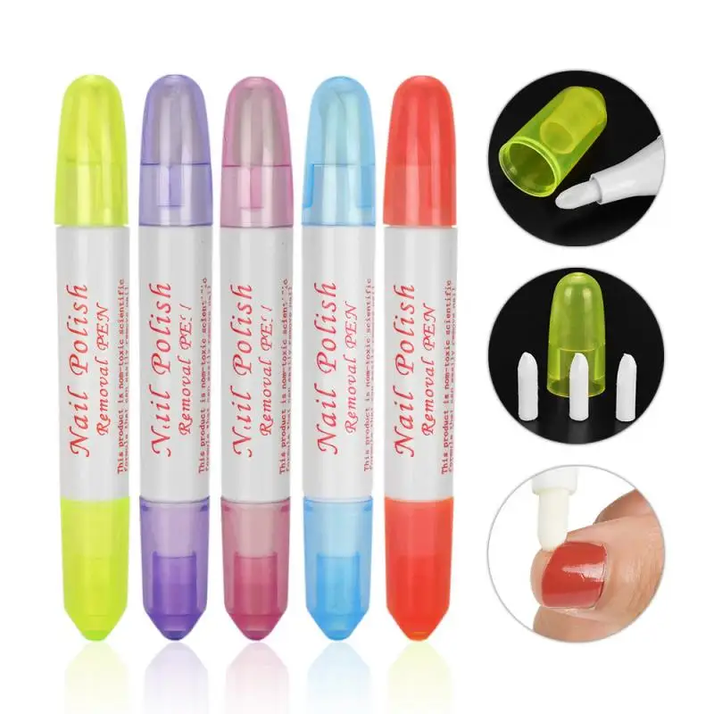 

5PCS Nail Art Corrector Pen Polish Remover Pen Varnish Correction Mistake Tip Manicure Cleaner Nail Polish Corrector Remover