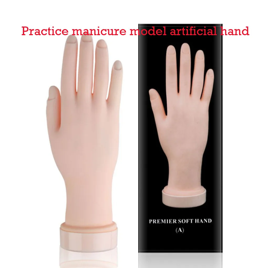 Practicing Nail Art prosthetic hand model white color skin palm sticking type non-insertion reusable beginners | Дом и сад