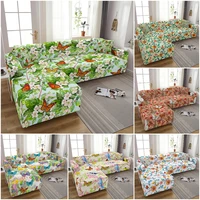 flower and butterfly couch cover l shape chaise longue elastic corner sofa covers for living room sectional sofa cover