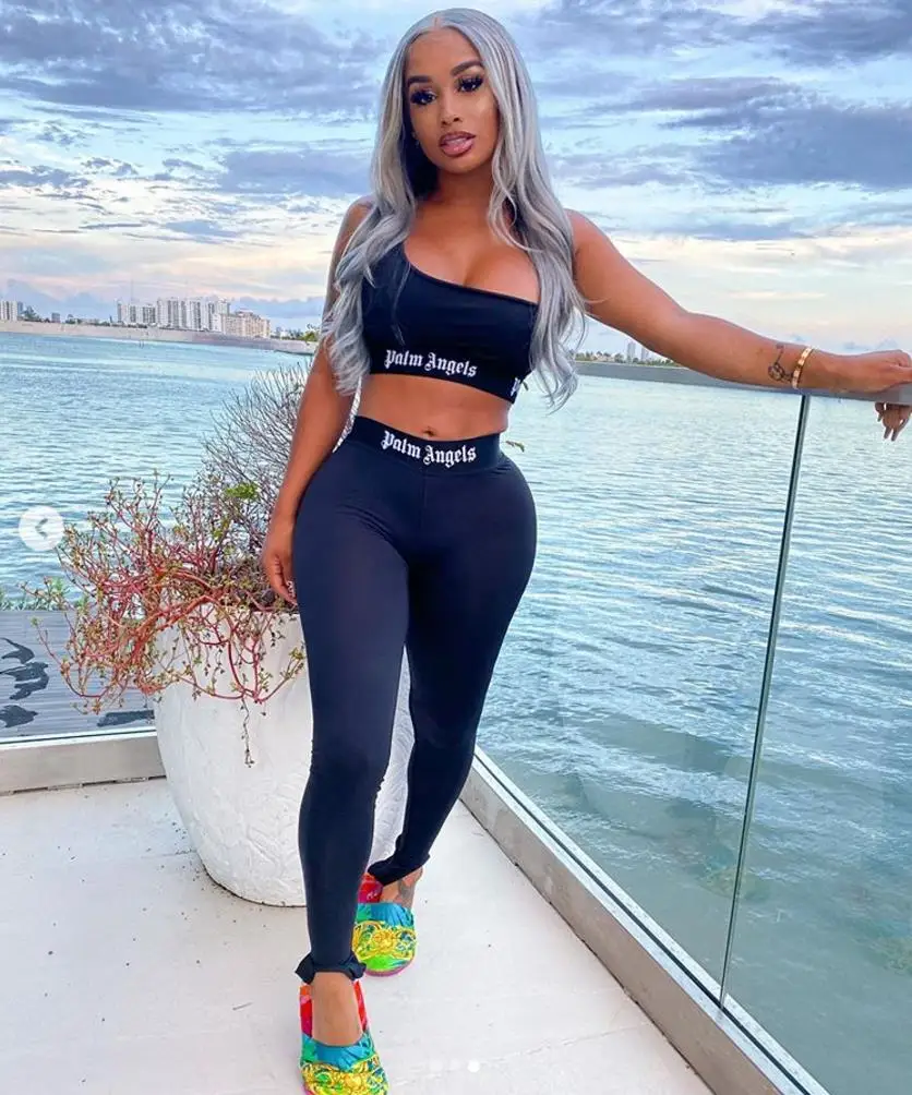 

Donsignet Summer New Solid Fashion Letter Print Casual Tight-fitting Sports Suit Women's Suits Two-piece Suit Women Clothing