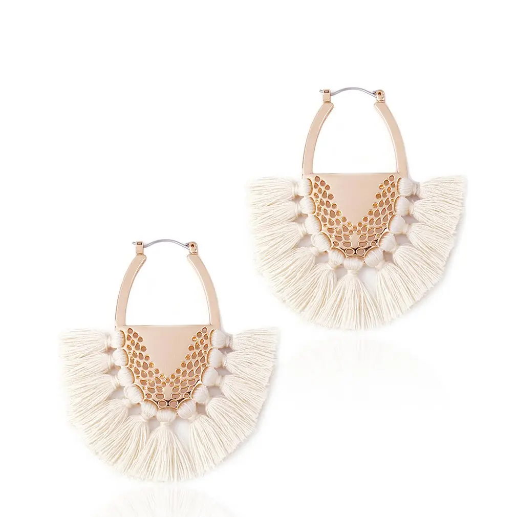 Модные серьги с кисточками в богемном стиле сплав висячие женская мода ювелирные