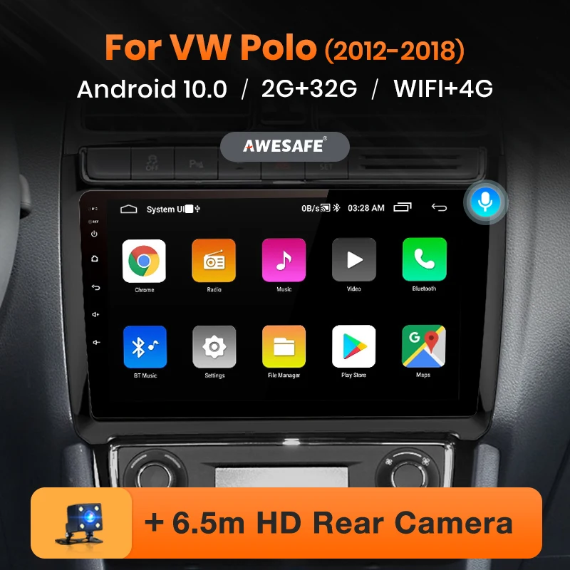 AWESAFE PX9 Автомобиль Радио мультимедийный видеоплеер GPS навигации без 2 Дина DVD Android 10