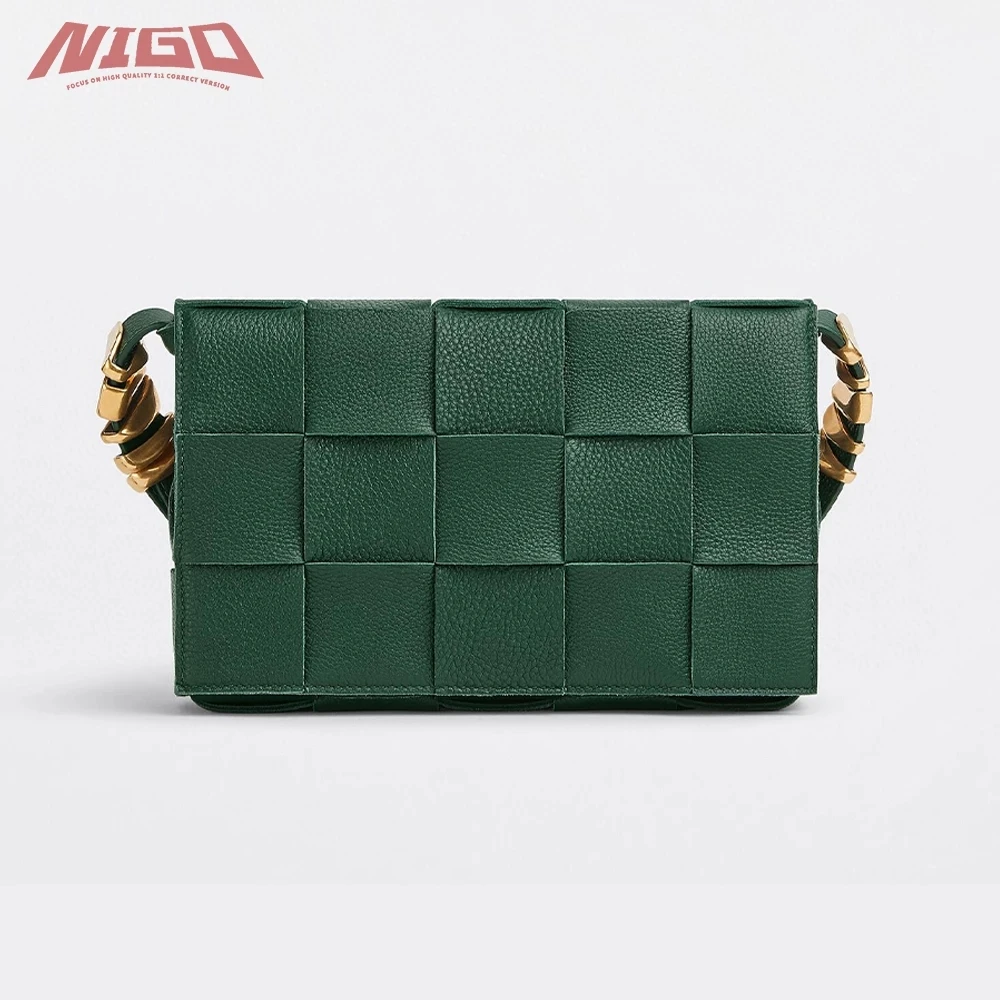 

NIGO 21ss кожаная плетеная Сумка через плечо с цепочкой # nigo7698