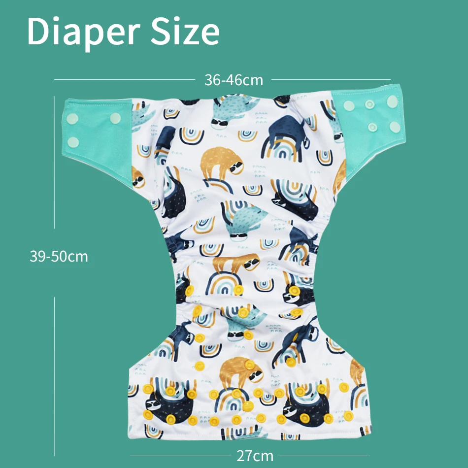 WizInfant Abdl моющийся экологичный тканевый подгузник Регулируемый многоразовый